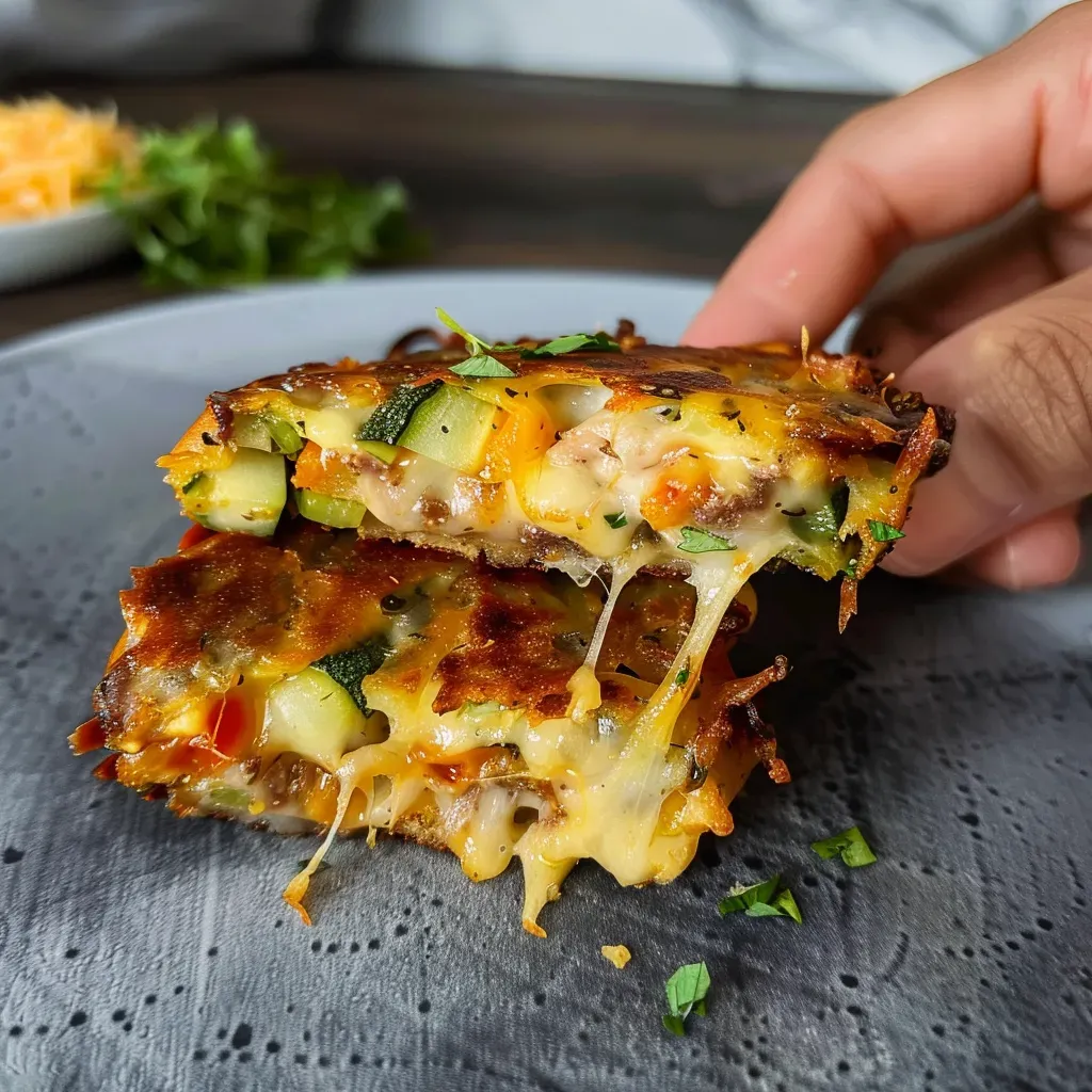 Délicieuses galettes croustillantes aux légumes et fromage