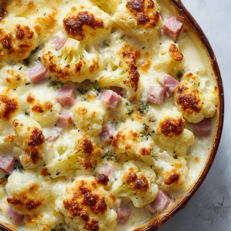 Délicieux gratin de chou-fleur au jambon : recette fondante
