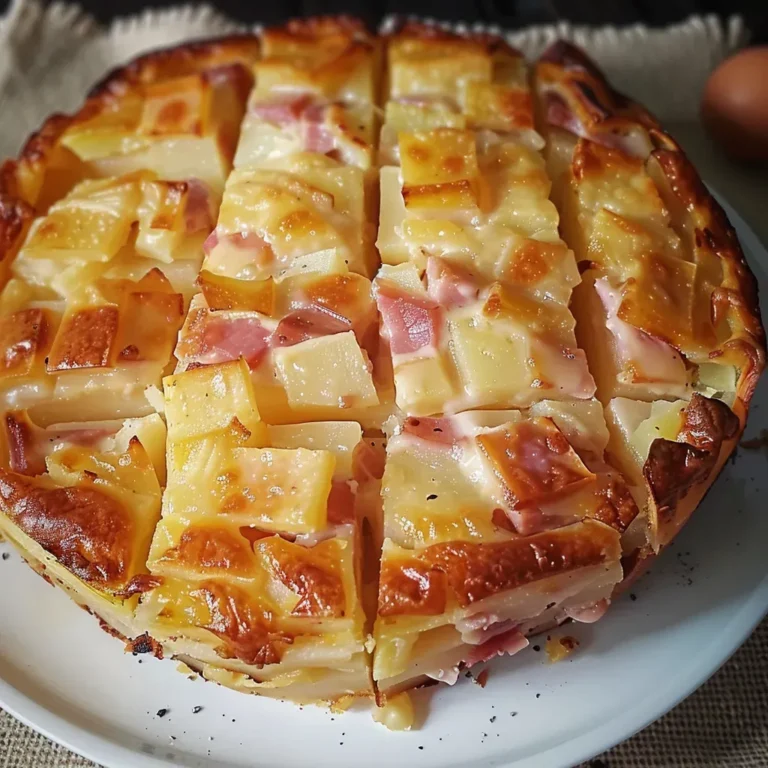 Délicieux gratin de pommes de terre et jambon fondant