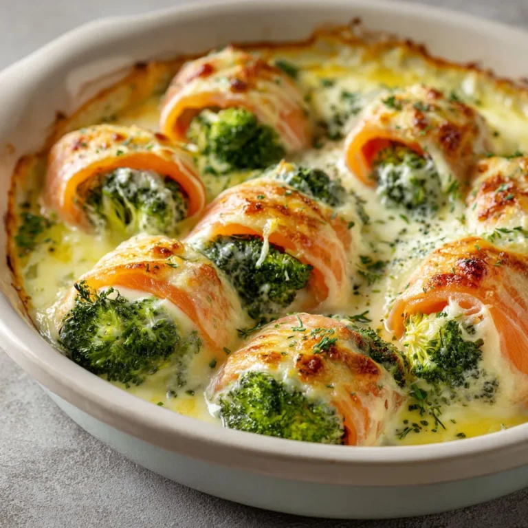 Délicieux gratin de saumon fumé aux brocolis, facile à préparer