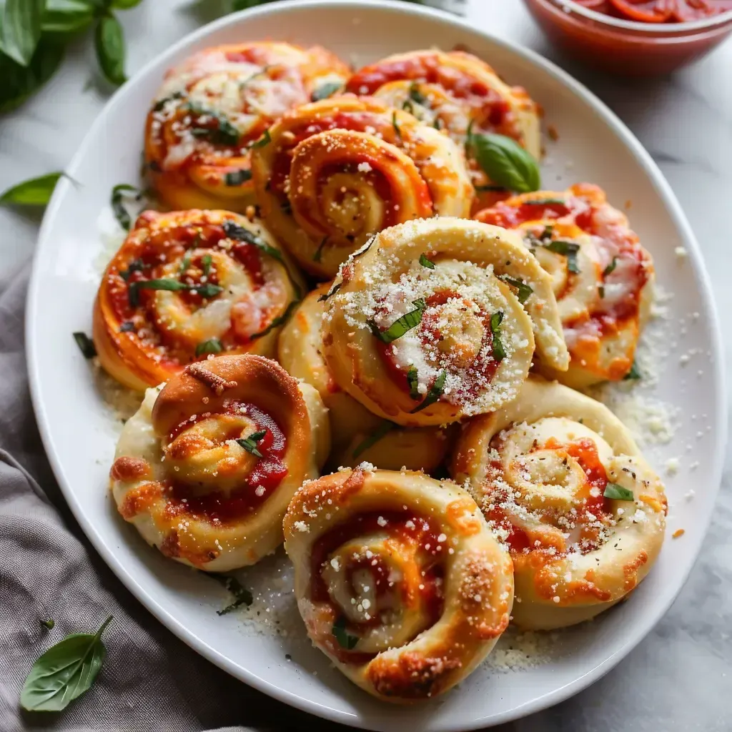 Délicieux Pains Pizza Enroulés Faits Maison