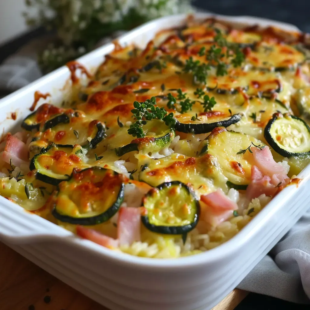 Gratin courgettes gratifiant pour toute la famille