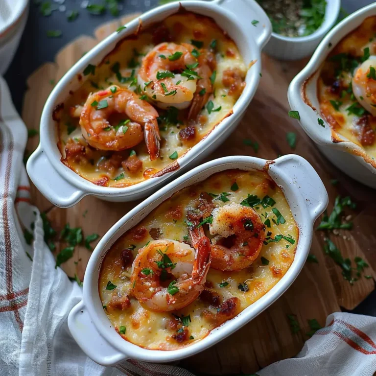 Gratin de crevettes au chorizo et parmesan
