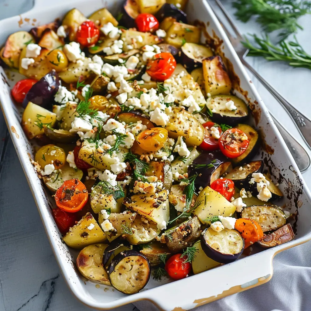 Légumes fondants gratinés à la feta : Recette savoureuse SEO