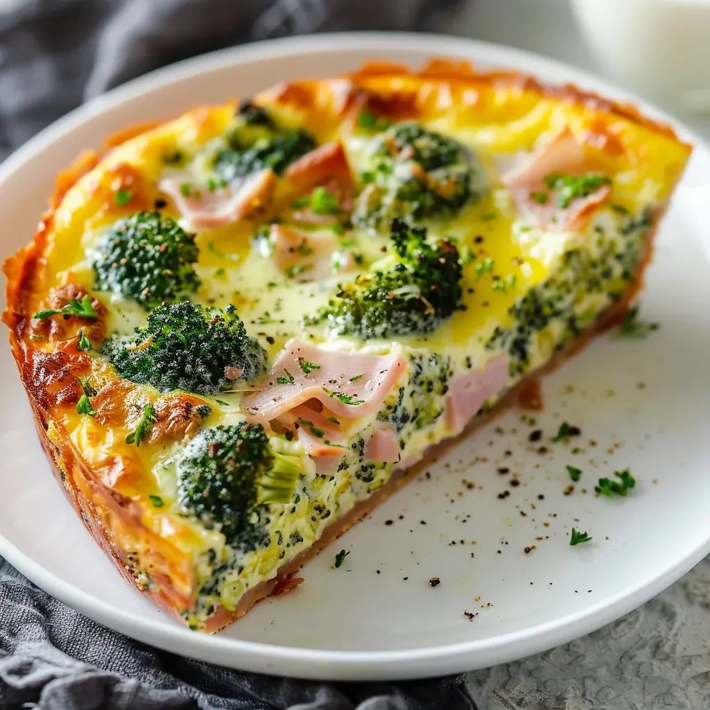 Recette: Clafoutis moelleux brocoli et jambon, délicieusement fondant