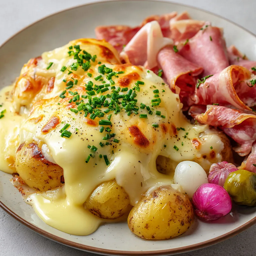 Recette Raclette Traditionnelle Délicieuse Fromage et Charcuterie