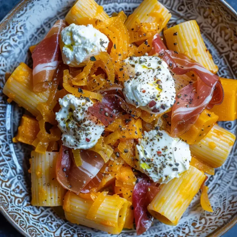 Rigatoni crémeux aux saveurs automnales: recette facile et savoureuse
