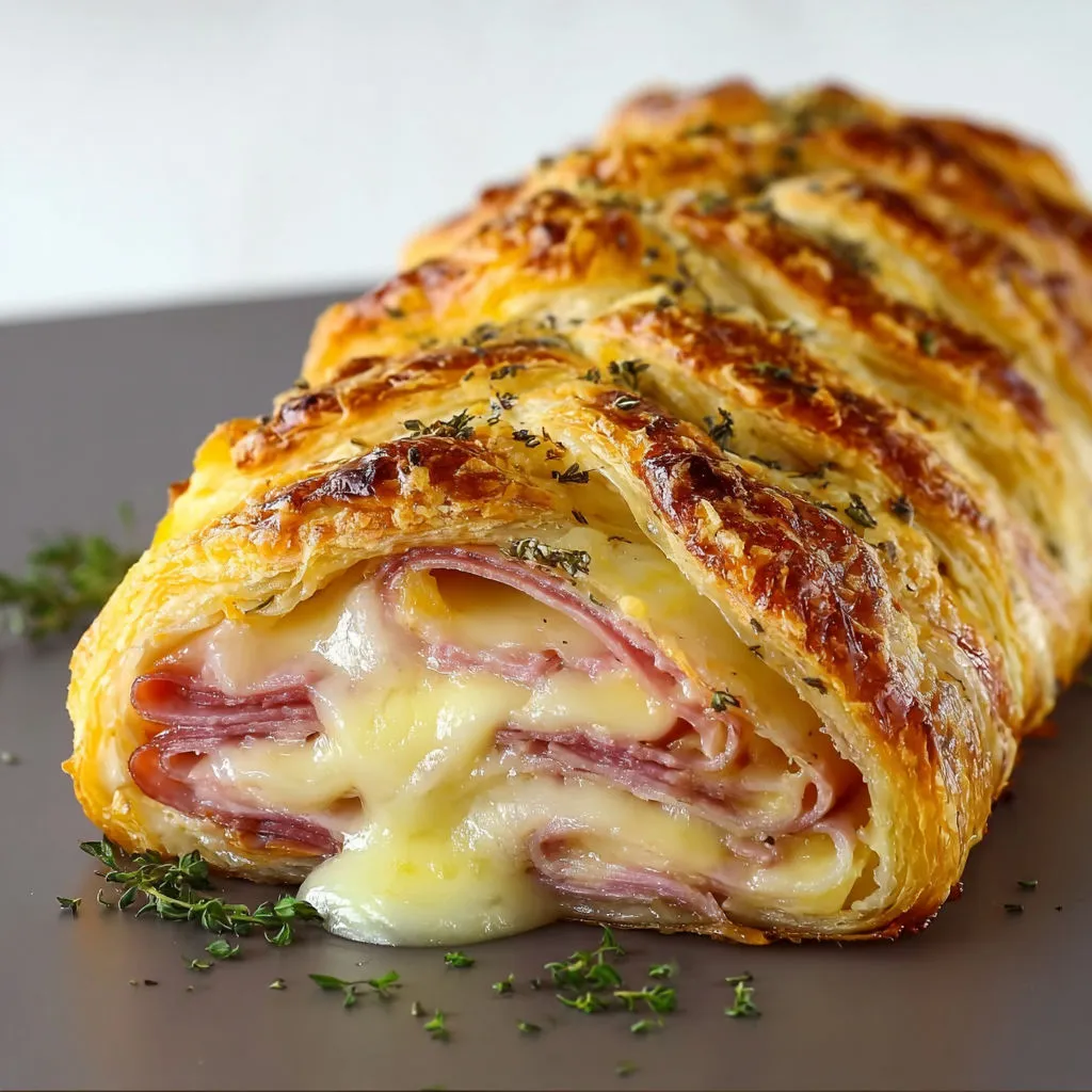 Roulé Feuilleté: Recette Savoureuse Jambon Fromage